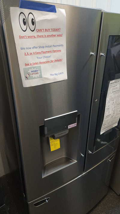 LG 27.5 cu. ft. Wi-Fi Enabled InstaView Refrigerator with Door-In-Door!

-Brand new, handles and shelves wrapped in factory plastic