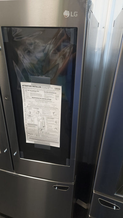 LG 27.5 cu. ft. Wi-Fi Enabled InstaView Refrigerator with Door-In-Door!

-Brand new, handles and shelves wrapped in factory plastic