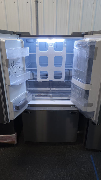 LG 27.5 cu. ft. Wi-Fi Enabled InstaView Refrigerator with Door-In-Door!

-Brand new, handles and shelves wrapped in factory plastic