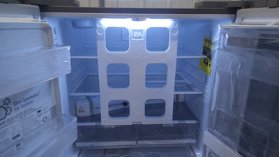 LG 27.5 cu. ft. Wi-Fi Enabled InstaView Refrigerator with Door-In-Door!

-Brand new, handles and shelves wrapped in factory plastic
