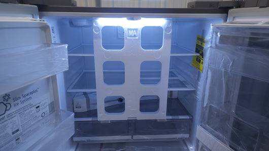 LG 27.5 cu. ft. Wi-Fi Enabled InstaView Refrigerator with Door-In-Door!

-Brand new, handles and shelves wrapped in factory plastic