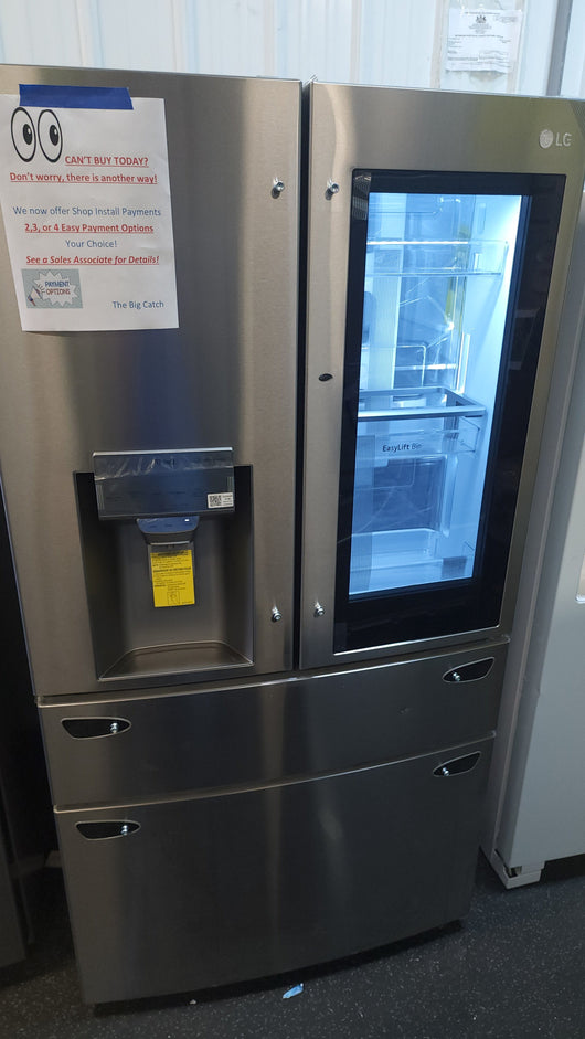 LG 29.5 cu. ft. Wi-Fi Enabled InstaView Door-in-Door Refrigerator with Craft Ice!

-Brand new, wrapped in factory plastics