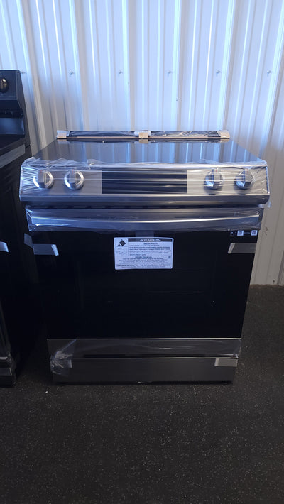 Samsung 6.3 cu. ft. Front Control Slide-in Electric Range with Air Fry!

-Brand new still has factory plastic 