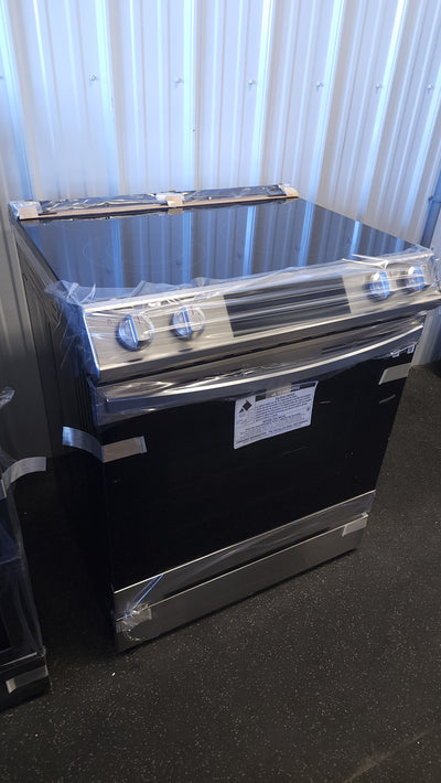 Samsung 6.3 cu. ft. Front Control Slide-in Electric Range with Air Fry!

-Brand new still has factory plastic 