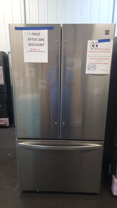 Kenmore 26.1 cu. ft. French Door Refrigerator with Ice Maker!

-Brand new - Scratch & Dent Fridge! - (Only scratch/dented on this fridge is on the bottom of the left side, photos shown!)