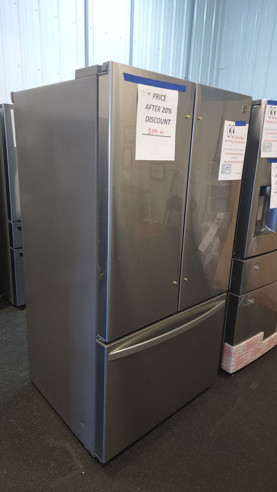 Kenmore 26.1 cu. ft. French Door Refrigerator with Ice Maker!

-Brand new - Scratch & Dent Fridge! - (Only scratch/dented on this fridge is on the bottom of the left side, photos shown!)