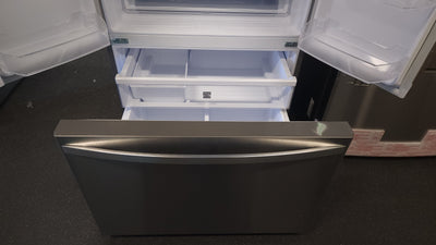Kenmore 26.1 cu. ft. French Door Refrigerator with Ice Maker!

-Brand new - Scratch & Dent Fridge! - (Only scratch/dented on this fridge is on the bottom of the left side, photos shown!)