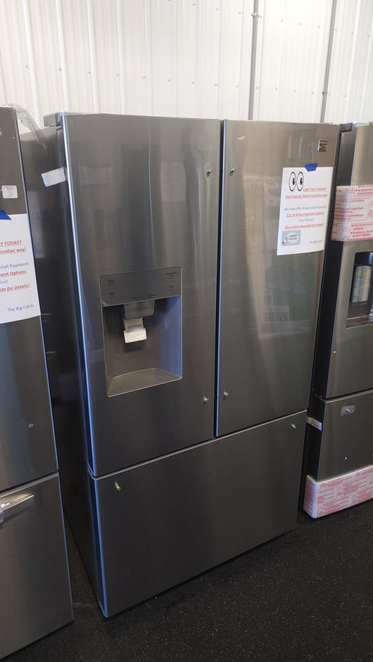 Kenmore 25.5 cu. ft. French Door Refrigerator!

-Brand new - Still covered in factory plastics outside and inside for easy transport.