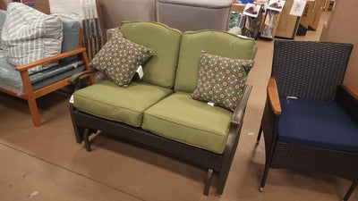 Better Homes & Gardens Providence Cushions Steel Outdoor Loveseat - Green**New out of Box**