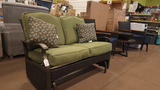 Better Homes & Gardens Providence Cushions Steel Outdoor Loveseat - Green**New out of Box**