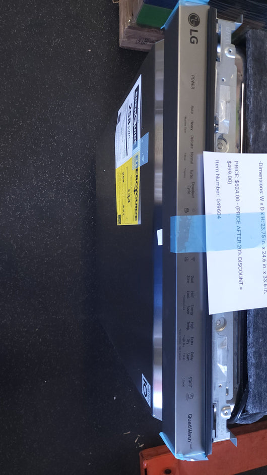 LG Top Control Dishwasher with Glide Rail and Energy Star Qualified!

-Brand new out of the box