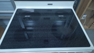 Maytag Gemini Glass Top Stove, White! (USED - VERY CLEAN)

-Was tested and works great,  does have a very small blemish on the left top edge, photos shown