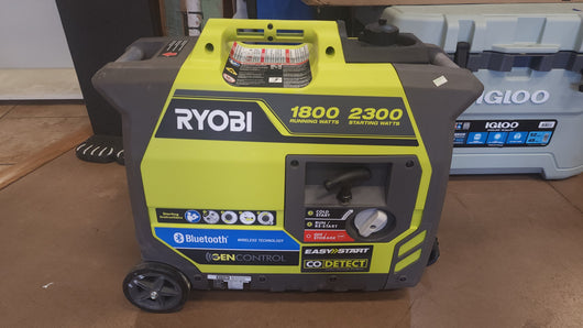 RYOBI 2,300-Watt Recoil Start Bluetooth Super Quiet Gasoline Powered Digital Inverter Generator with CO Shutdown Sensor!! (USED - VERY CLEAN!)