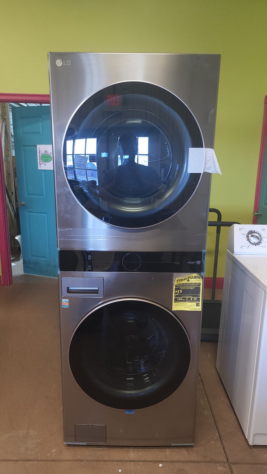LG WashTower Single Unit ELECTRIC with Center Control 4.5 cu. ft. Front Load Washer and 7.4 cu. ft. Dryer!

-Brand new never used, does have two small indents, photos shown