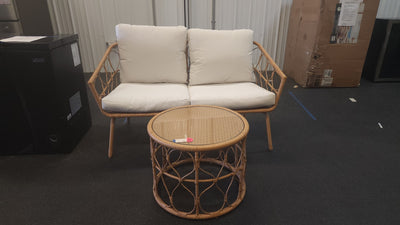 Crosley Juniper 2 Pieces Outdoor Wicker Conversation Set- Loveseat & Coffee Table- NEW AND ASSEMBLED!!!