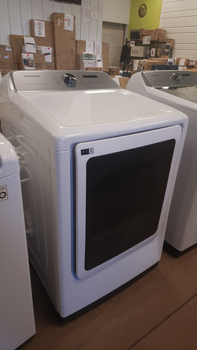 Samsung 5.1 cu. ft. Smart Top Load Washer with AcitveWave Agitator and 7.4 cu. ft. Smart ELECTRIC Dryer with Steam Sanitize+!

-Set is Brand New (Washer was Lightly Dented on The Front Side From Shipping) - (Photos Shown)