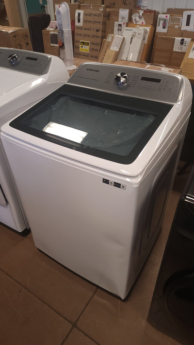 Samsung 5.1 cu. ft. Smart Top Load Washer with AcitveWave Agitator and 7.4 cu. ft. Smart ELECTRIC Dryer with Steam Sanitize+!

-Set is Brand New (Washer was Lightly Dented on The Front Side From Shipping) - (Photos Shown)