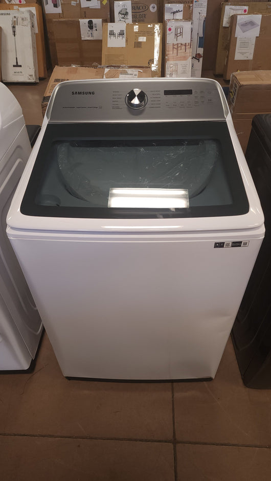 Samsung 5.1 cu. ft. Smart Top Load Washer with AcitveWave Agitator and 7.4 cu. ft. Smart ELECTRIC Dryer with Steam Sanitize+!

-Set is Brand New (Washer was Lightly Dented on The Front Side From Shipping) - (Photos Shown)