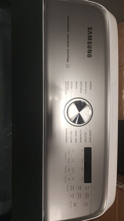 Samsung 5.1 cu. ft. Smart Top Load Washer with AcitveWave Agitator and 7.4 cu. ft. Smart ELECTRIC Dryer with Steam Sanitize+!

-Set is Brand New (Washer was Lightly Dented on The Front Side From Shipping) - (Photos Shown)