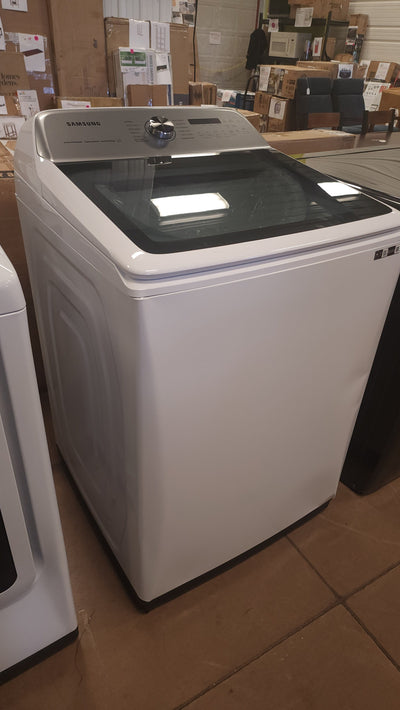 Samsung 5.1 cu. ft. Smart Top Load Washer with AcitveWave Agitator and 7.4 cu. ft. Smart ELECTRIC Dryer with Steam Sanitize+!

-Set is Brand New (Washer was Lightly Dented on The Front Side From Shipping) - (Photos Shown)