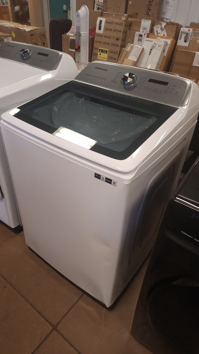 Samsung 5.1 cu. ft. Smart Top Load Washer with AcitveWave Agitator and 7.4 cu. ft. Smart ELECTRIC Dryer with Steam Sanitize+!

-Set is Brand New (Washer was Lightly Dented on The Front Side From Shipping) - (Photos Shown)