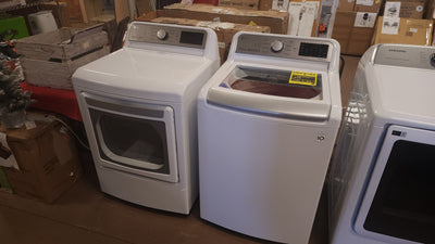 LG 4.8 cu. ft. Mega Capacity Top Load Washer and 7.3 cu. ft. ELECTRIC Dryer with EasyLoad Door- BRAND NEW, NEVER USED!!!!