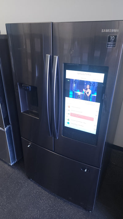 Samsung 26.5 cu. ft. Large Capacity 3-Door French Door Refrigerator with Family Hub and External Water and Ice Dispenser!  -  (USED - VERY CLEAN!)

-Used, but is very clean and works perfectly