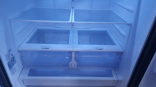 Samsung 26.5 cu. ft. Large Capacity 3-Door French Door Refrigerator with Family Hub and External Water and Ice Dispenser!  -  (USED - VERY CLEAN!)

-Used, but is very clean and works perfectly