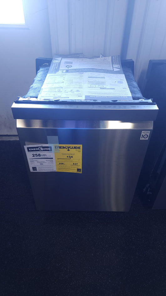 LG Top Control Dishwasher with Glide Rail and Energy Star Qualified!

-Brand new out out of the box (The bottom foot plate is lightly indented, photos shown of it on top)