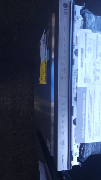 LG Top Control Dishwasher with Glide Rail and Energy Star Qualified!

-Brand new out out of the box (The bottom foot plate is lightly indented, photos shown of it on top)