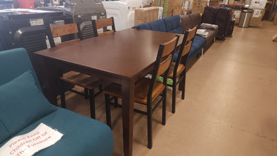 Better Homes & Gardens Bankston Dining Table, Mocha & Austen Dining Chairs Set of 4- Vintage Oak!

-Brand new and assembled 5Pc Set!