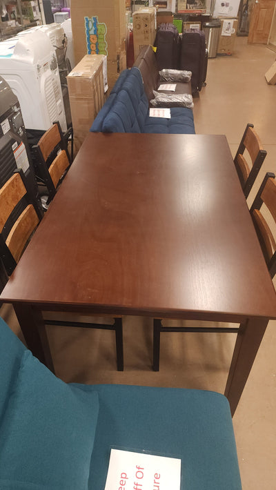 Better Homes & Gardens Bankston Dining Table, Mocha & Austen Dining Chairs Set of 4- Vintage Oak!

-Brand new and assembled 5Pc Set!