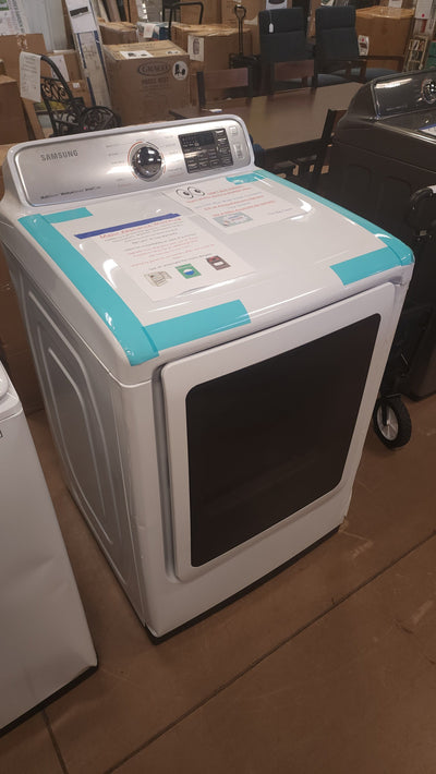 Samsung 7.4 cu. ft. Smart ELECTRIC Dryer with Multi-Steam! (Brand New - Minor Scratch/Dents From Shipping) - (Photos Shown)
