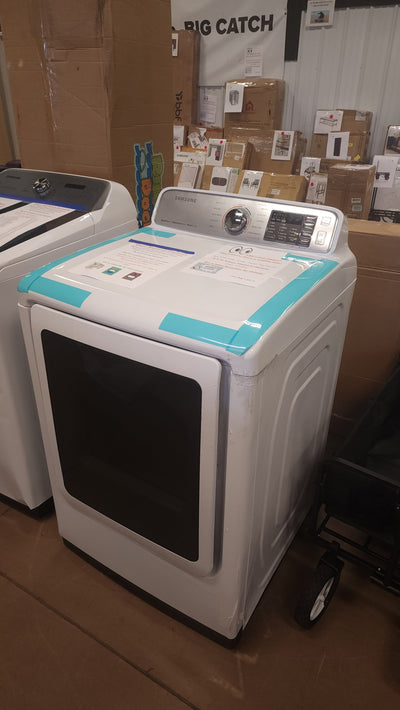 Samsung 7.4 cu. ft. Smart ELECTRIC Dryer with Multi-Steam! (Brand New - Minor Scratch/Dents From Shipping) - (Photos Shown)