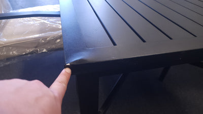 Mainstays Black Metal 5Pc Dining Set!

-New & Assmebled (Table Does Have some small indents/scratchs, photos shown)
