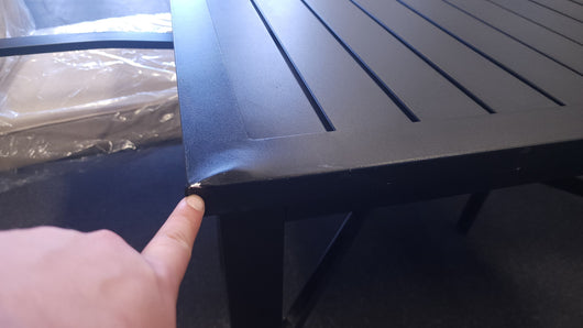 Mainstays Black Metal 5Pc Dining Set!

-New & Assmebled (Table Does Have some small indents/scratchs, photos shown)