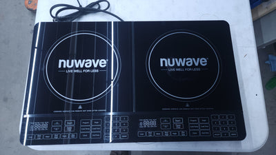 NUWAVE Double Precision Induction Cooktop, Portable, Powerful with 2 Large 8” Heating Coils! (USED - LIKE NEW)

-Used once, very clean but does have a mark on the right burner, photos shown