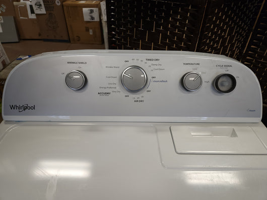 Whirlpool  7-cu ft Electric Dryer (White)!

-Brand new (Signal Knob is Missing Cover)