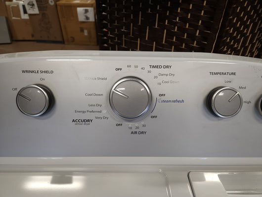 Whirlpool  7-cu ft Electric Dryer (White)!

-Brand new (Signal Knob is Missing Cover)