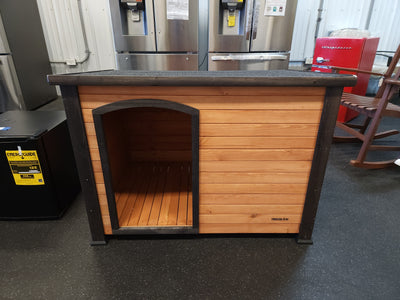 Petmate Precision Extreme Outback Log Cabin Dog House, Large, Natural Wood!

-Brand new and Assembled but has a few chips from shipping. (Multiple Photos Shown)