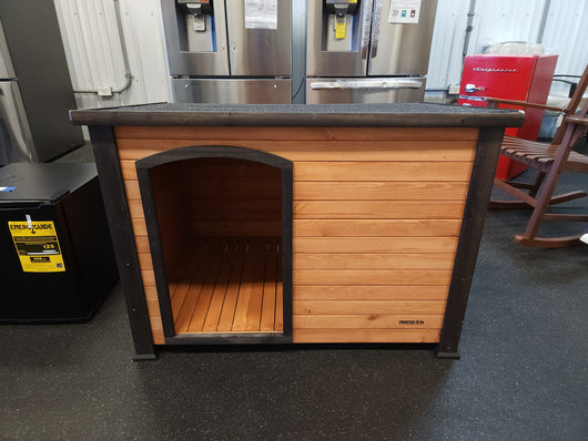 Petmate Precision Extreme Outback Log Cabin Dog House, Large, Natural Wood!

-Brand new and Assembled but has a few chips from shipping. (Multiple Photos Shown)