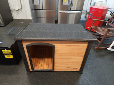 Petmate Precision Extreme Outback Log Cabin Dog House, Large, Natural Wood!

-Brand new and Assembled but has a few chips from shipping. (Multiple Photos Shown)