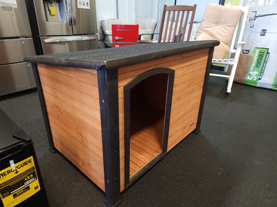 Petmate Precision Extreme Outback Log Cabin Dog House, Large, Natural Wood!

-Brand new and Assembled but has a few chips from shipping. (Multiple Photos Shown)