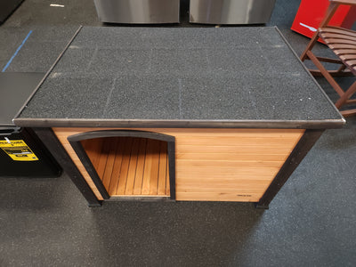 Petmate Precision Extreme Outback Log Cabin Dog House, Large, Natural Wood!

-Brand new and Assembled but has a few chips from shipping. (Multiple Photos Shown)