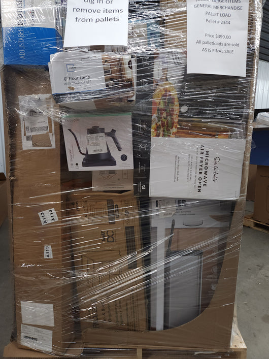 JUMBO LIQUIDATION PALLET- Number # 2344

 

$399 after 20 percent automatic discount at checkout 
