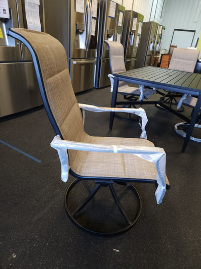 5Pc Outdoor Dining Set, Black Metal!

-Brand new and Assembled, but table does have some small indents from shipping, photos shown