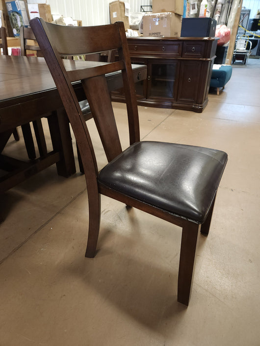 Teton 9Pc Solid Wood Dark Brown/Espresso Dining Set! (NEW & ASSEMBLED - CHAIRS HAVE DEFECTS, PHOTOS SHOWN)

-Brand new and Assembled, some chairs have scratches/frays from shipping, photos shown