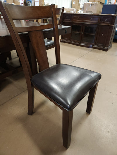 Teton 9Pc Solid Wood Dark Brown/Espresso Dining Set! (NEW & ASSEMBLED - CHAIRS HAVE DEFECTS, PHOTOS SHOWN)

-Brand new and Assembled, some chairs have scratches/frays from shipping, photos shown