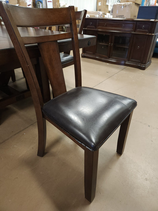 Teton 9Pc Solid Wood Dark Brown/Espresso Dining Set! (NEW & ASSEMBLED - CHAIRS HAVE DEFECTS, PHOTOS SHOWN)

-Brand new and Assembled, some chairs have scratches/frays from shipping, photos shown