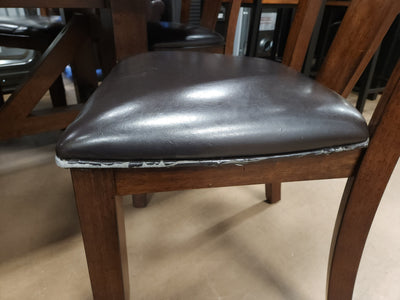 Teton 9Pc Solid Wood Dark Brown/Espresso Dining Set! (NEW & ASSEMBLED - CHAIRS HAVE DEFECTS, PHOTOS SHOWN)

-Brand new and Assembled, some chairs have scratches/frays from shipping, photos shown